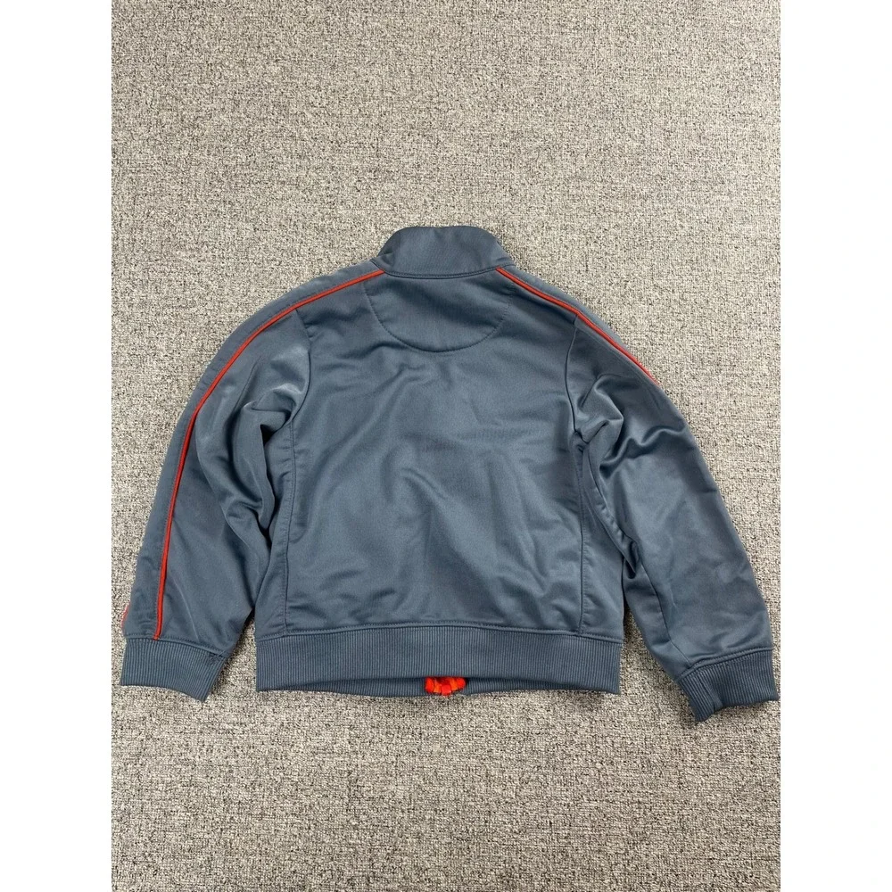 Nike Boys Gray Red Full Zip‎ Track Jacket Sporty Swoosh Logo Toddler Size 3T